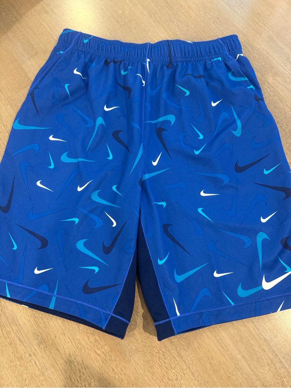 Nike Boy’s XL NWT Royal Blue Allover Swoosh Athletic Shorts
